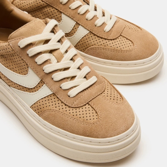 Steve Madden Tan and Cream Women's Sneakers - Picture 3 of 12